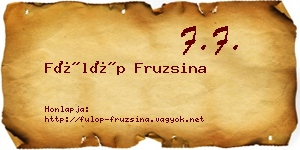Fülöp Fruzsina névjegykártya