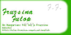 fruzsina fulop business card