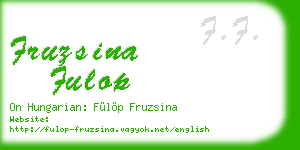 fruzsina fulop business card